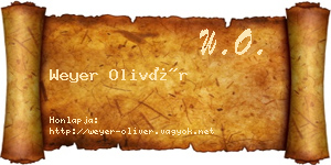 Weyer Olivér névjegykártya